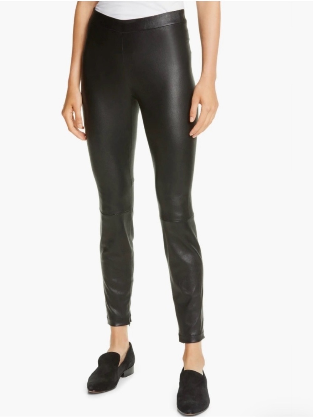 Vince Leather Zip Leggings